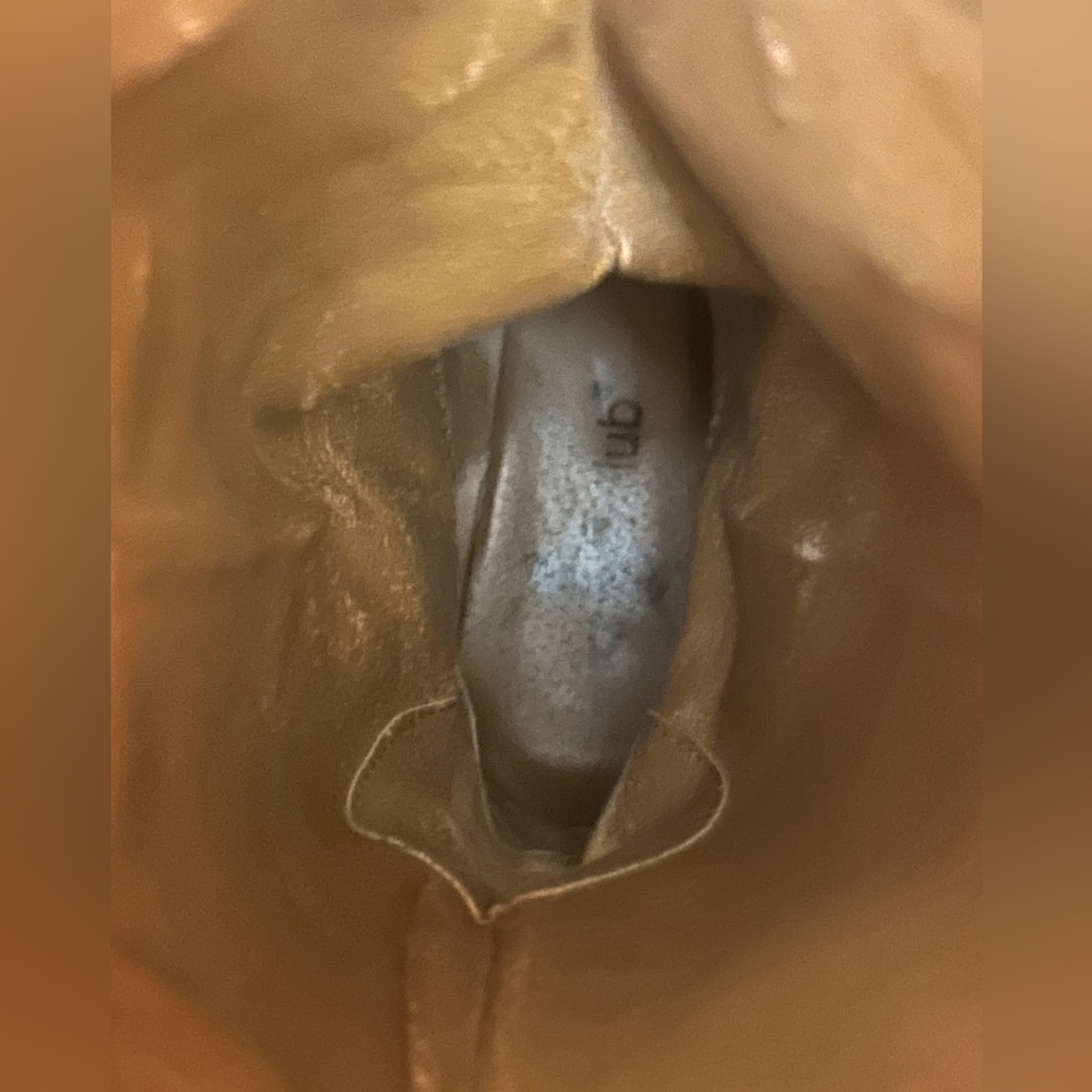 Rare 90s Hunt Club "Trisha" Leather Flame Cowboy Boots Blue Yellow Size 7M VTG - Picture 8 of 13